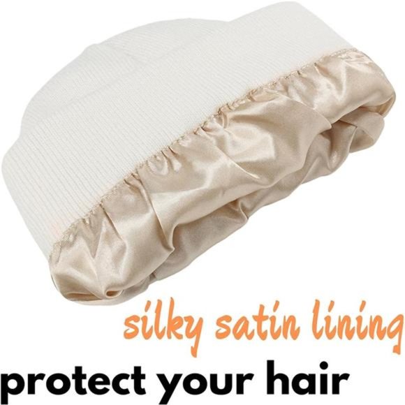Satin Lined Beanie Silk Lined Winter Hats for Women Men Cuffed Silky Beanie Hat main image 7